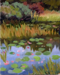 Bauer Farm Pond-Autumn 8x10 acrylic on panel 495.00